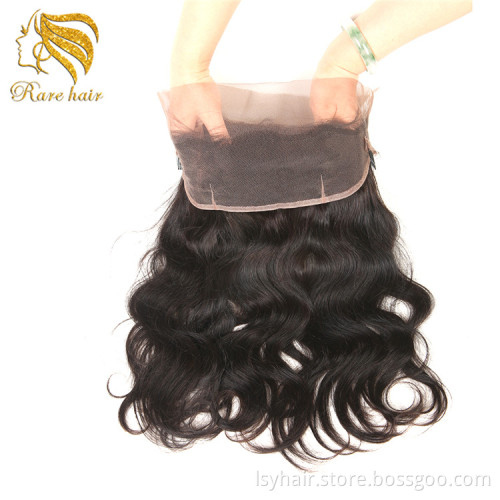 Rare Hair 360 Lace Frontal Closure Virgin Hair Gluless 100% Human Hair Lace Frontal
